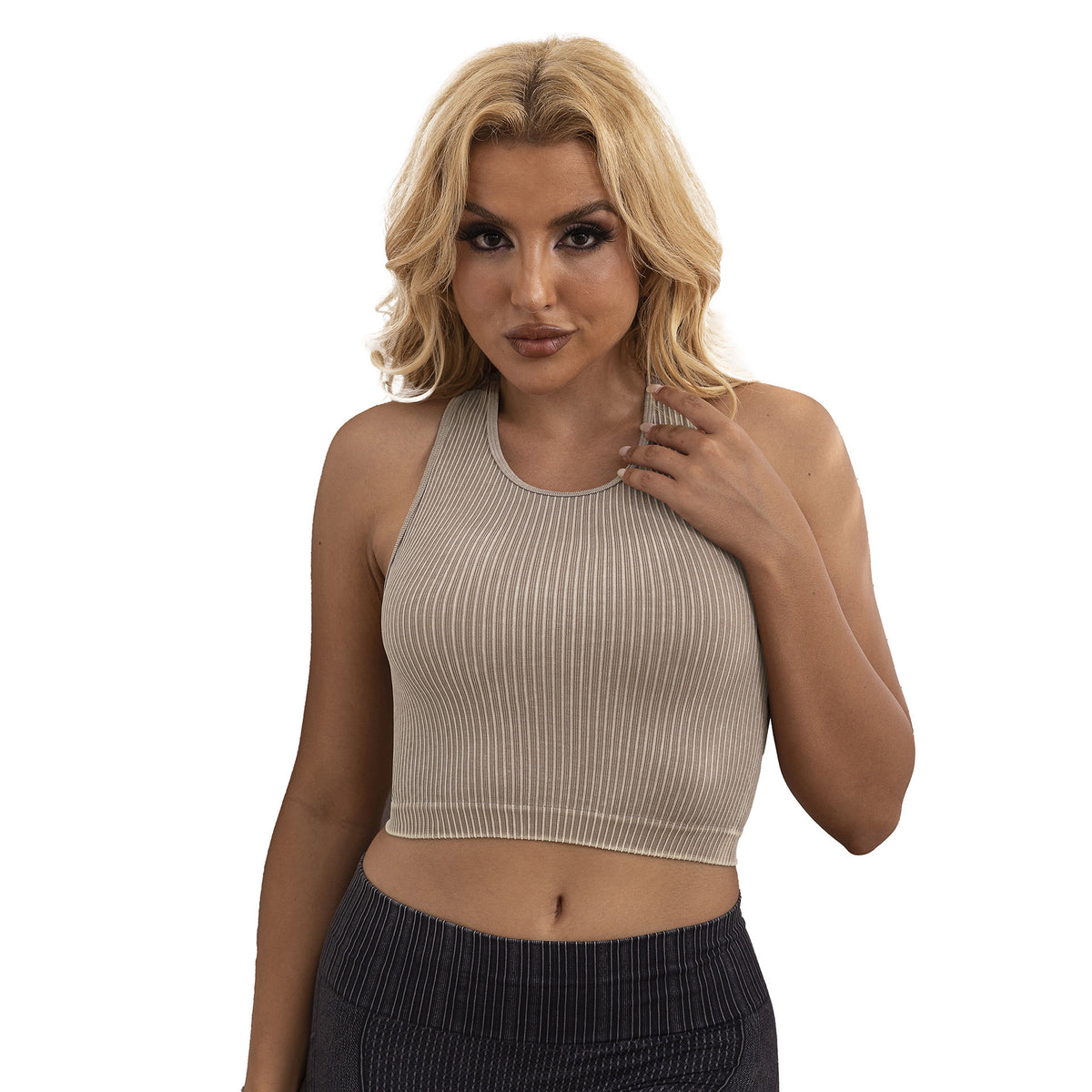 Seamless Thread Yoga Bra Exposed Navel Outdoor